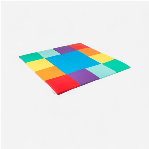 Tapis d&#039;activité baby gym pliable, Patchwork Megaform - Multicolore