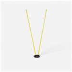 Socle jalon 3 trous Tremblay caoutchouc - Noir