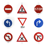 Kit 9 Panneaux de signalisation cycle