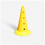 Cône fendu 16 trous 50 cm - Jaune
